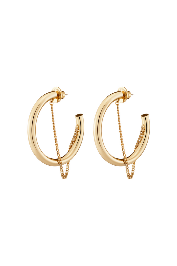 Image of Demarson Miley hoops gold