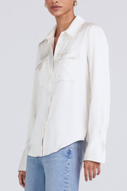 Image of model wearing Derek Lam 10 crosby Lorena blouse