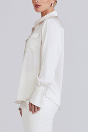 Image of model wearing Derek Lam 10 crosby Lorena blouse