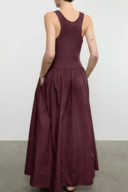 Image of Enza Costa resort dress in dark cherry