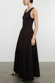 Image of model wearing the Enza Costa Cotton Resort Tank Dress side view 