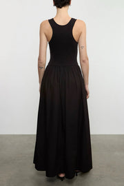 Image of model wearing the Enza Costa Cotton Resort Tank Dress back view 