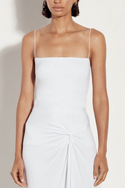 Image of Enza Costa essential strappy  tank in white