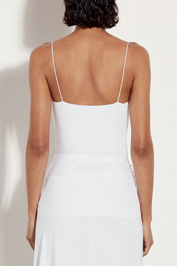 Image of Enza Costa essential strappy  tank in white