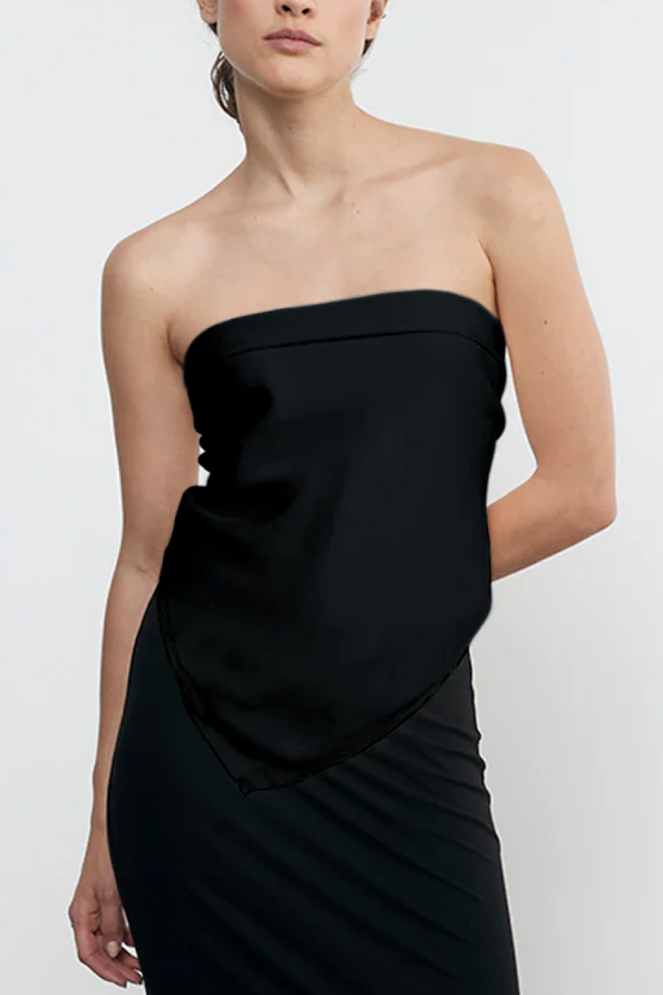 Image of Enza Costa fluid twill top in black
