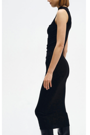 Image of Enza Costa twist midi dress in black