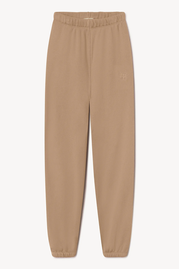 Taupe sweatpants on a white background