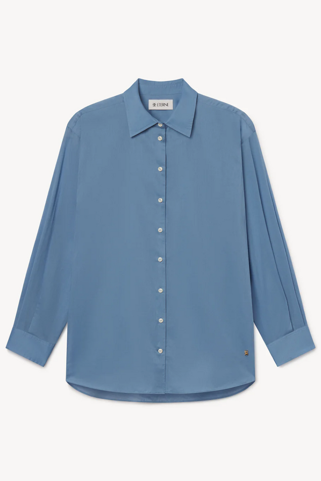 Blue shirt on a white background