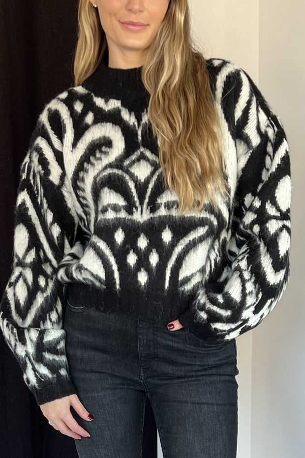 Image of Farm Rio pineapple ikat sweater