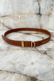 Image of frame crescent belt in suede