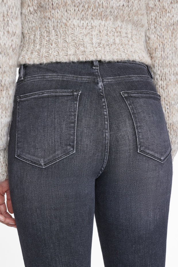 Image of Frame le super high straight slit jean in murphy