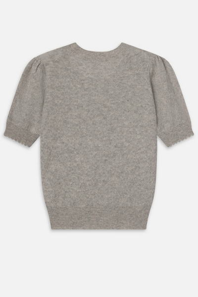 Image of Frame pointelle sweater in light grey