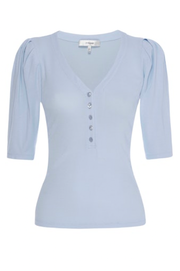 Image of Frame rib ruched henley