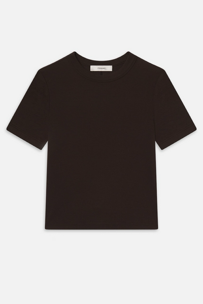 Image of Frame ribbed tee in espresso