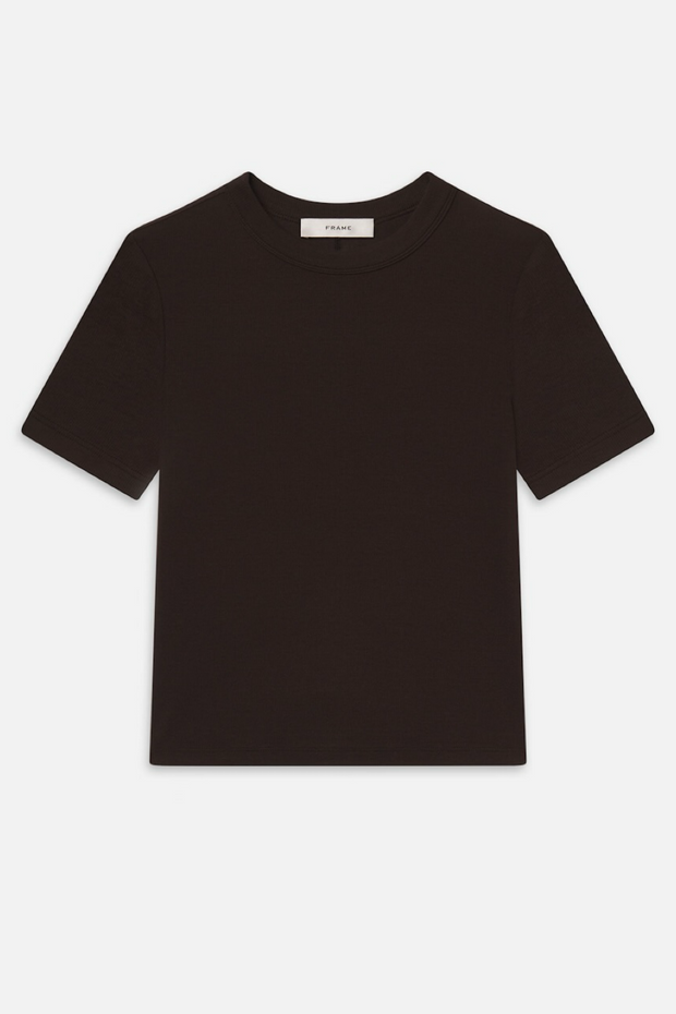 Image of Frame ribbed tee in espresso