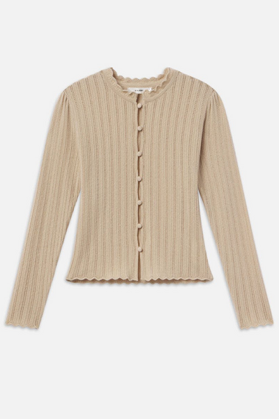 Image of Frame ruffle neck cardi