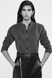 Image of Frame textured stitch cardigan