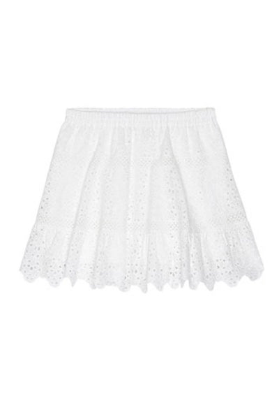 Image of the Frame Deco Eyelet Skirt front view
