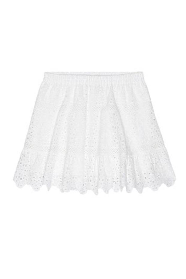Image of the Frame Deco Eyelet Skirt front view