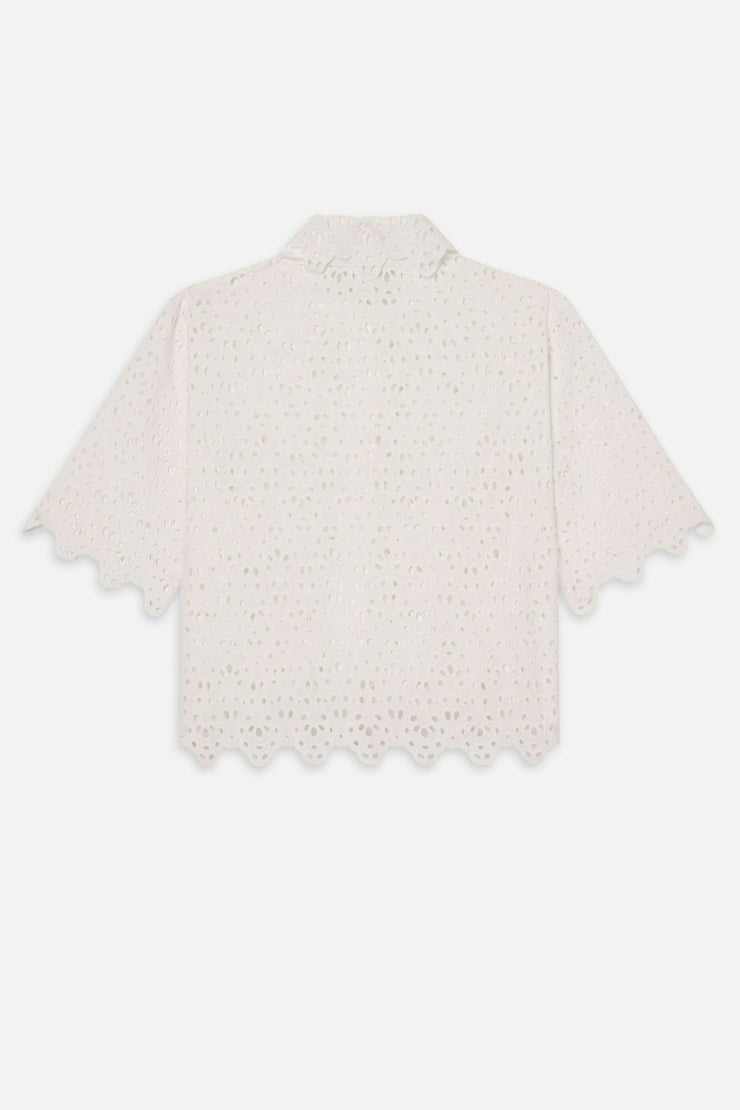 Image of the Frame The Deco Eyelet Top back view