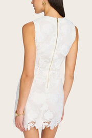 Image of model wearing the Generation Love Dania Flower Mesh Shift Dress back view