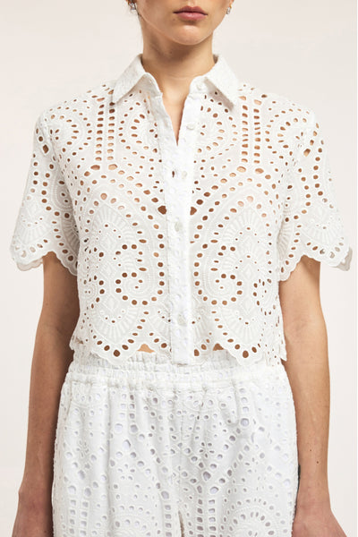 Image of the Generation Love Dubois Cotton Eyelet Shirt front view
