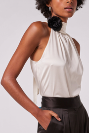 Image of model wearing Generation Love Fiona blouse in white/black
