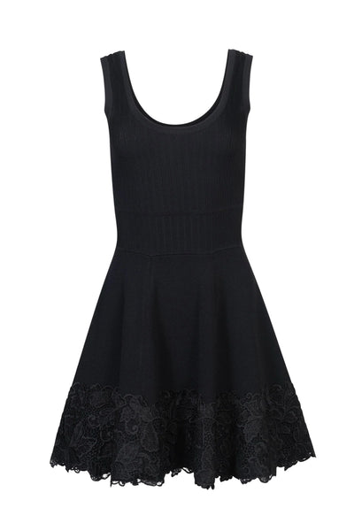 Image of the Generation Love Orpheus Lace Combo Rib Dress front view
