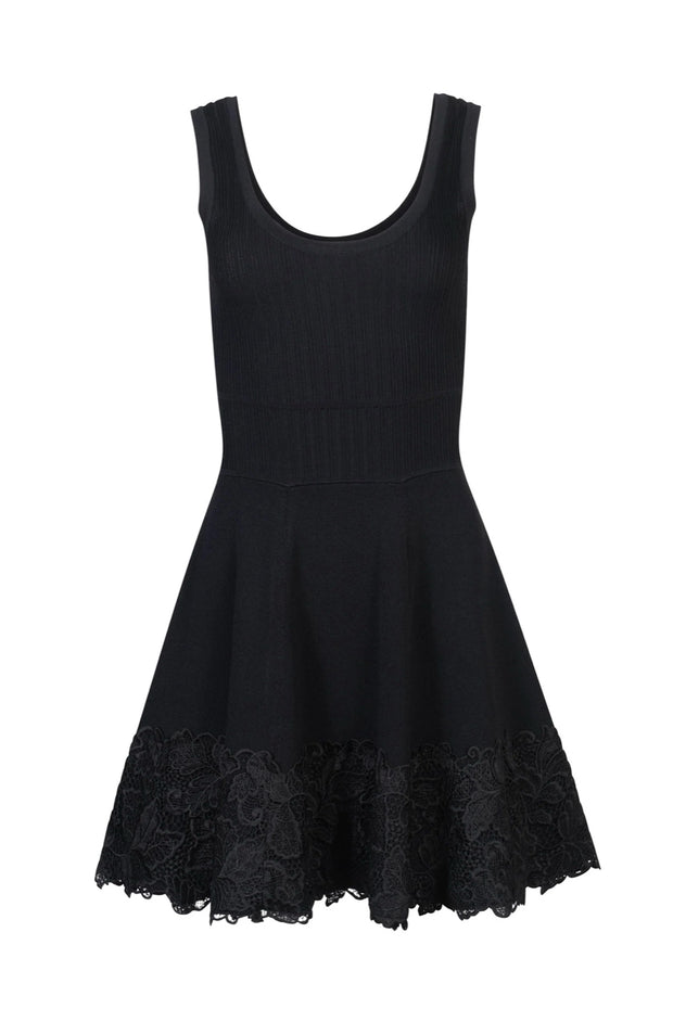 Image of the Generation Love Orpheus Lace Combo Rib Dress front view