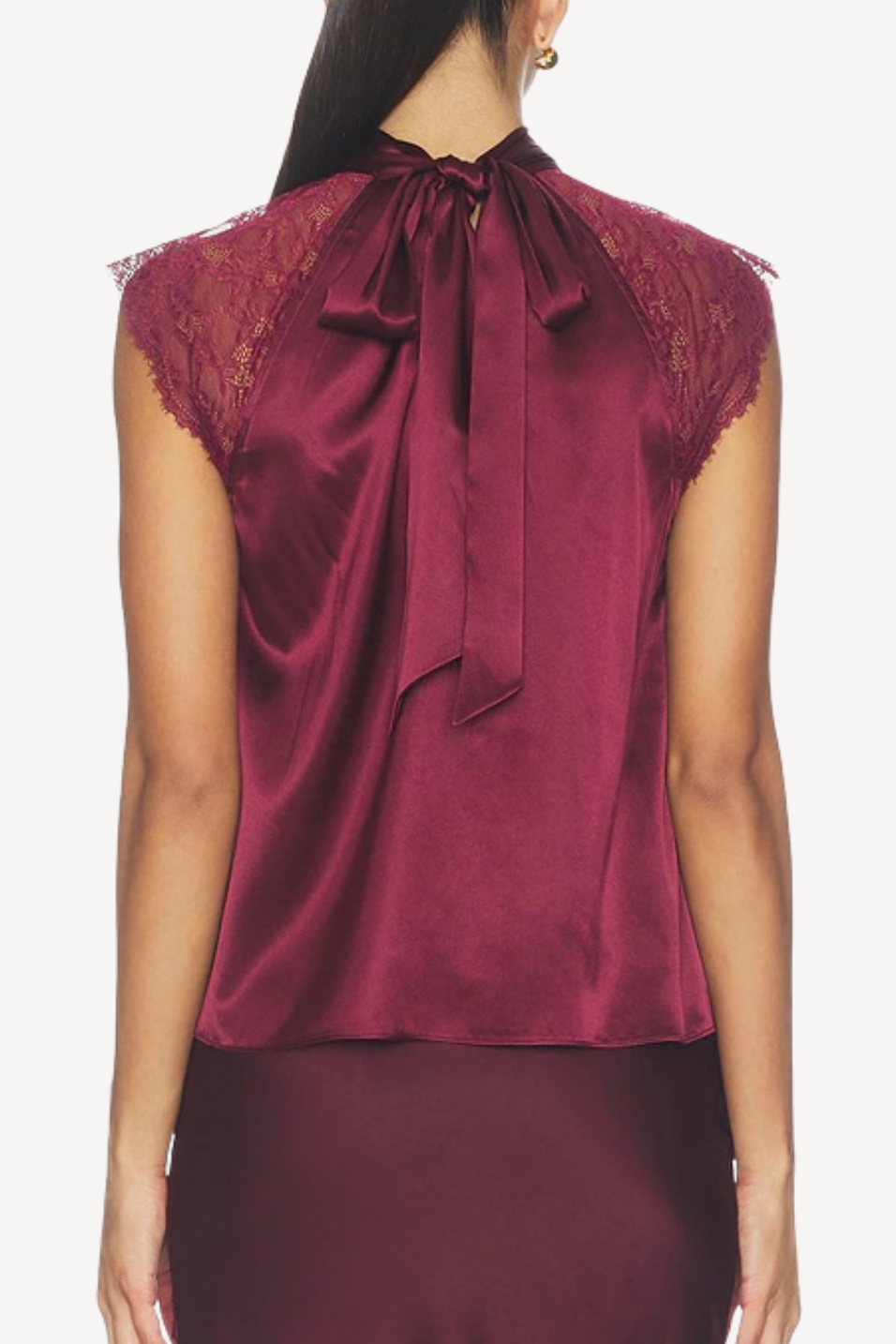 Rachel Chantilly Lace Combo Halter Blouse