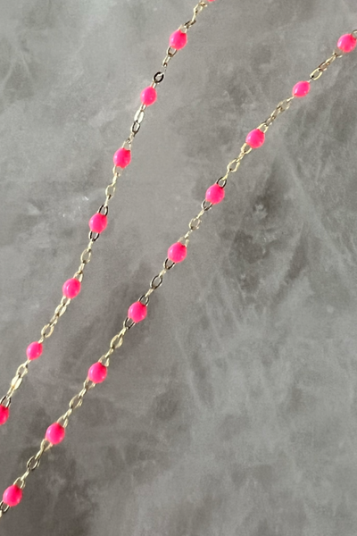 Image of Gigi Clozeau classic necklace in neon pink