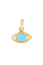 Image of Gigi Clozeau evil eye diamond pendant