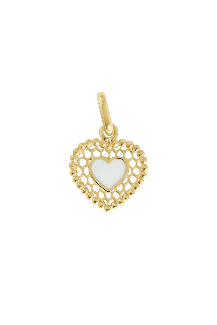 Image of Gigi Clozeau petit lace heart in white