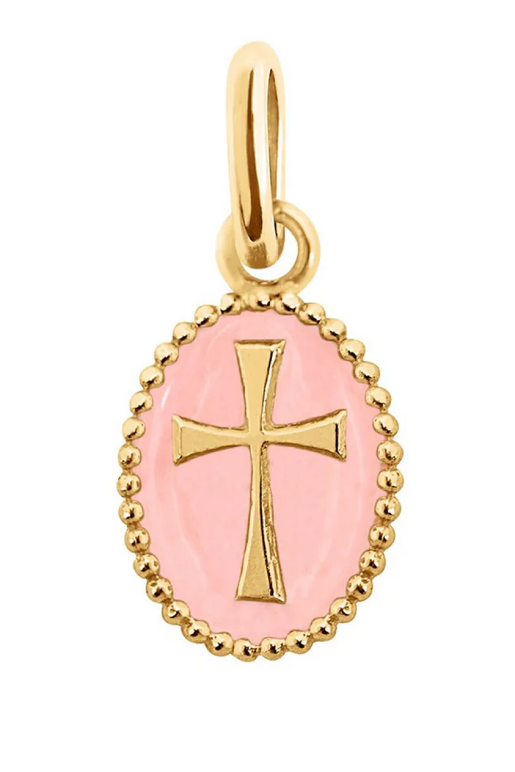 Image of Gigi Clozeau pink cross charm