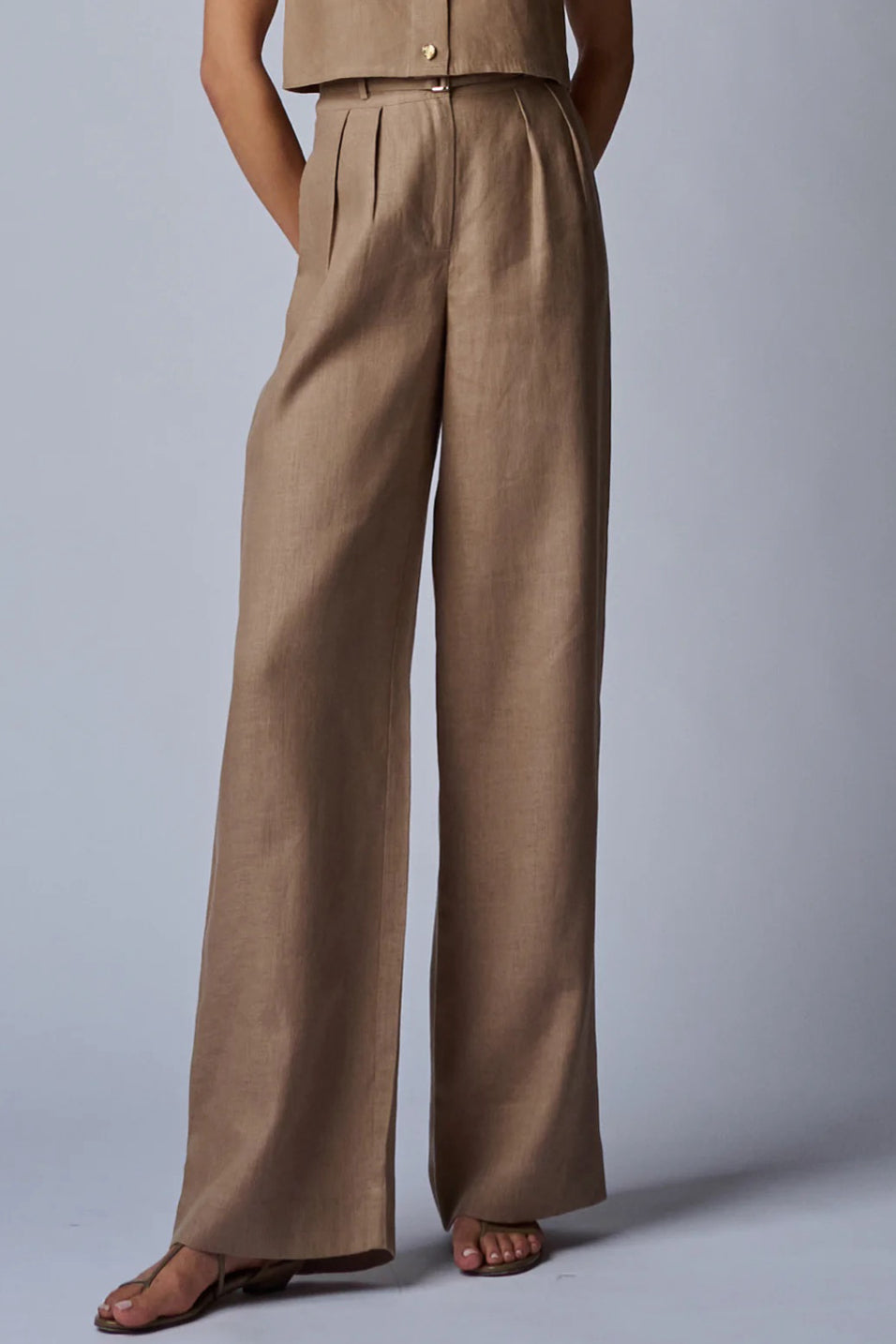 Image of model wearing the Hevron Alina Pant front view