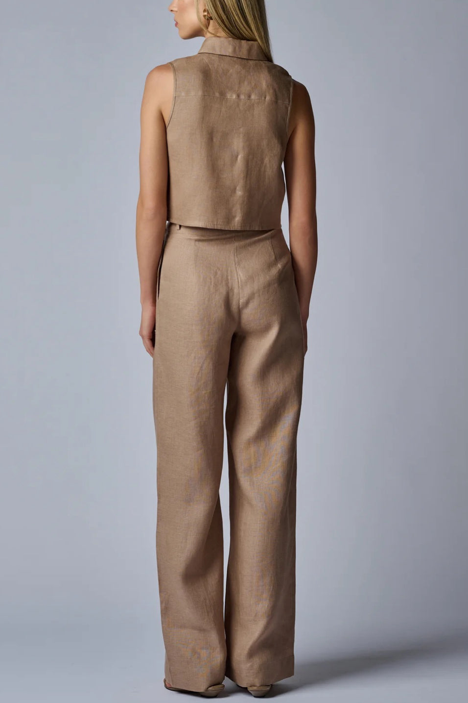 Image of model wearing the Hevron Alina Pant back view