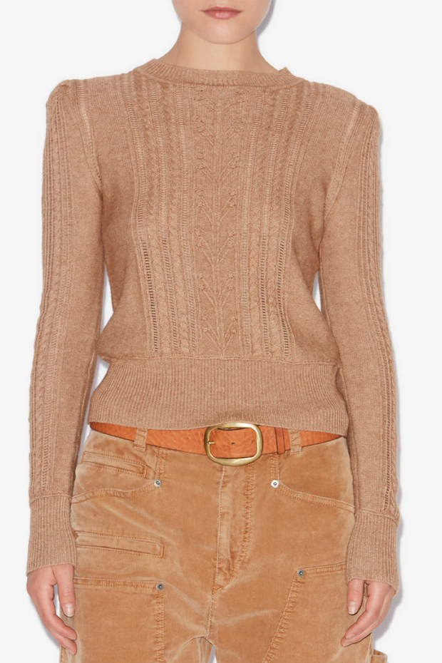 Image of ISABEL MARANT Etolie Kalyn sweater in camel