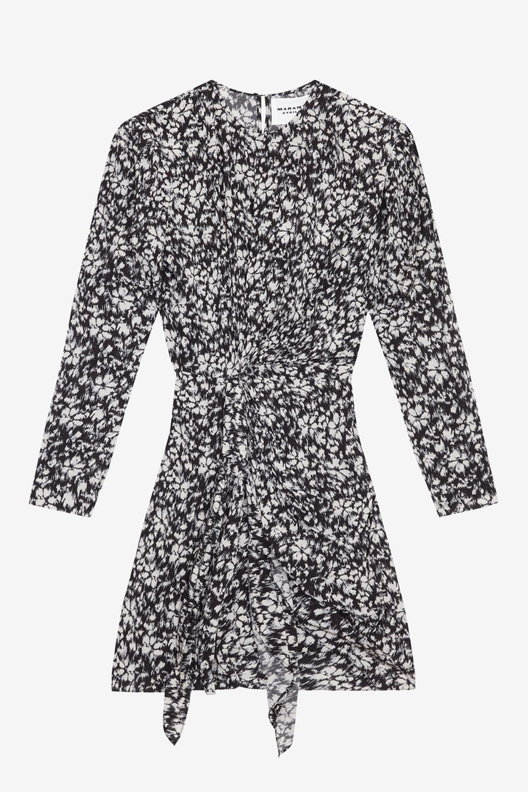 Image of Isabel Marant Etoile Dulce dress in black and white print