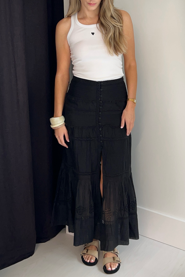 Image of Isabel Marant Etoile dust skirt in black
