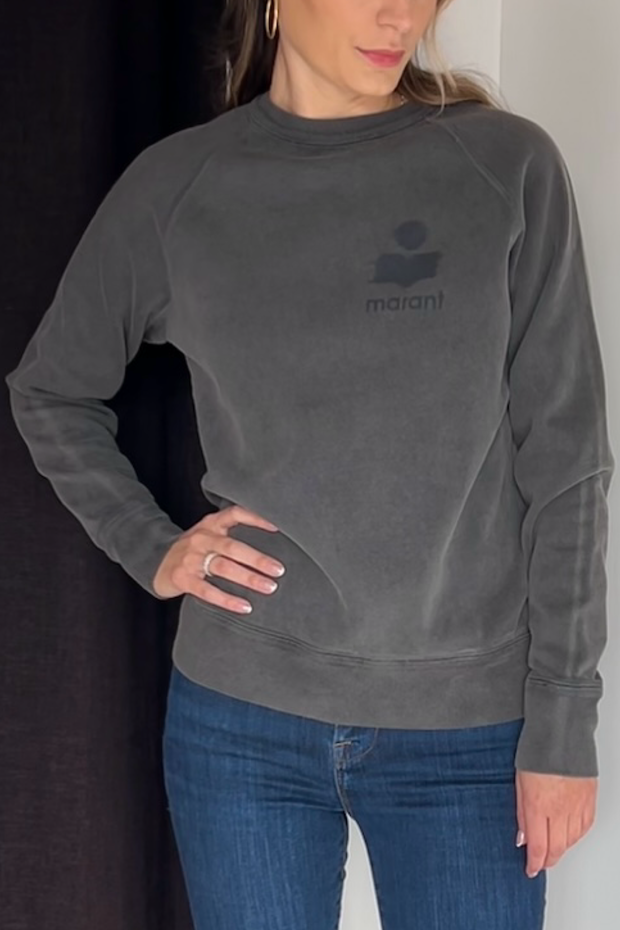 Image of Isabel Marant Etoile Milla sweatshirt in dark grey