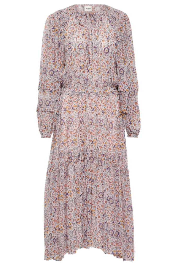 Image of Isabel Marant Etoile Naema dress in pale pink printed floral