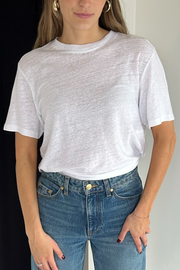 Image of Isabel Marant Etoile Zewel white linen tee