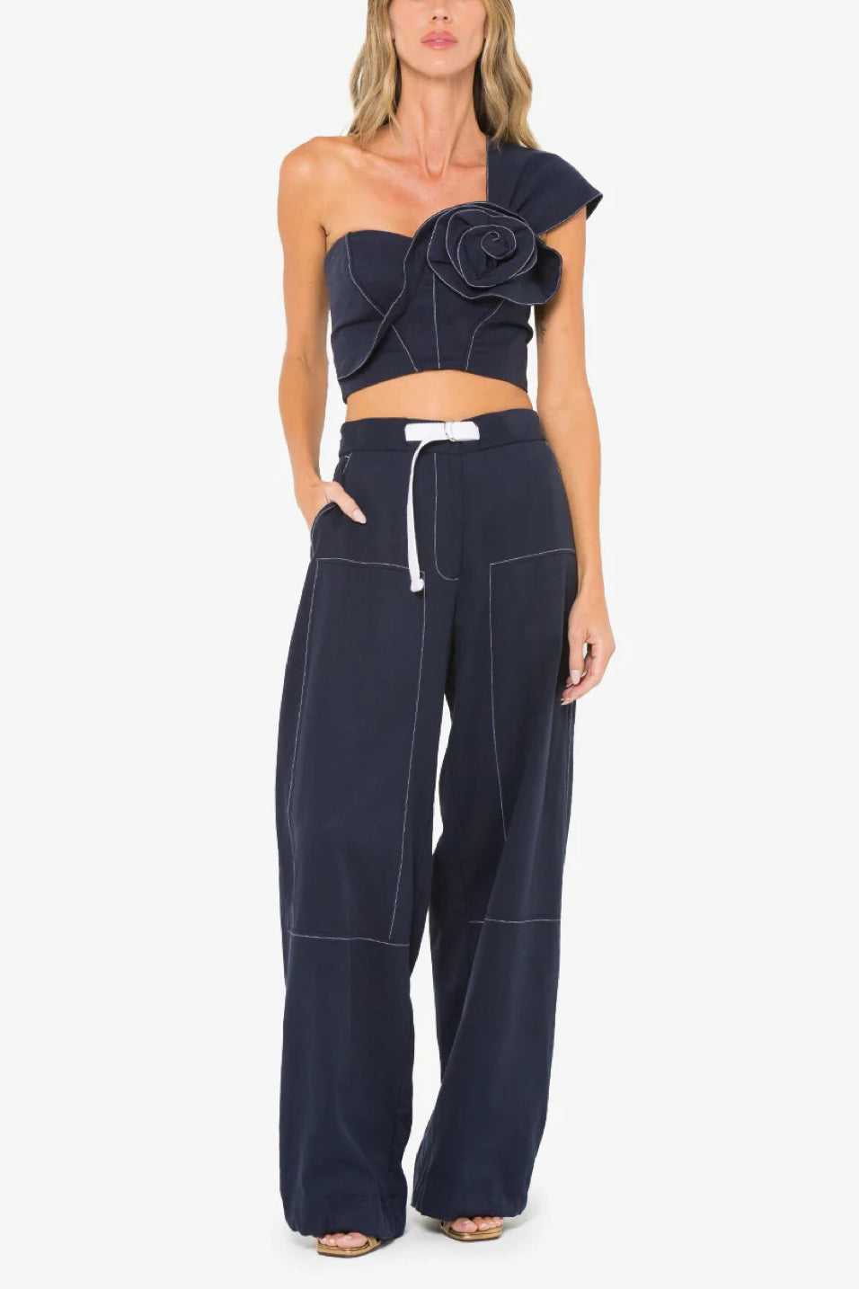 Image of model wearing the JBQ Jill Pant front view