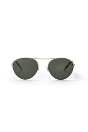 Image of Jennybird the round sunglasses in green and gold