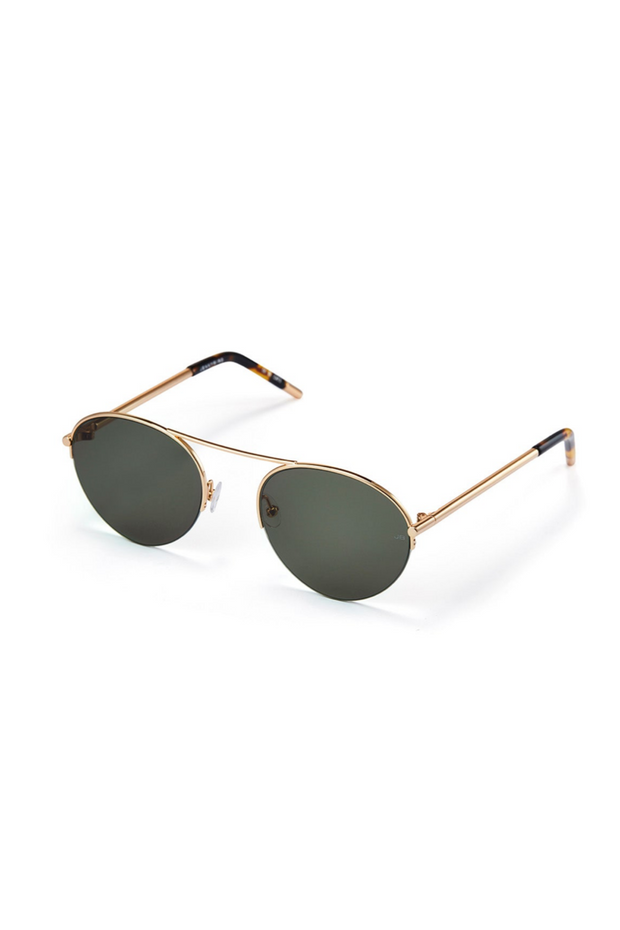 Image of Jennybird the round sunglasses in green and gold