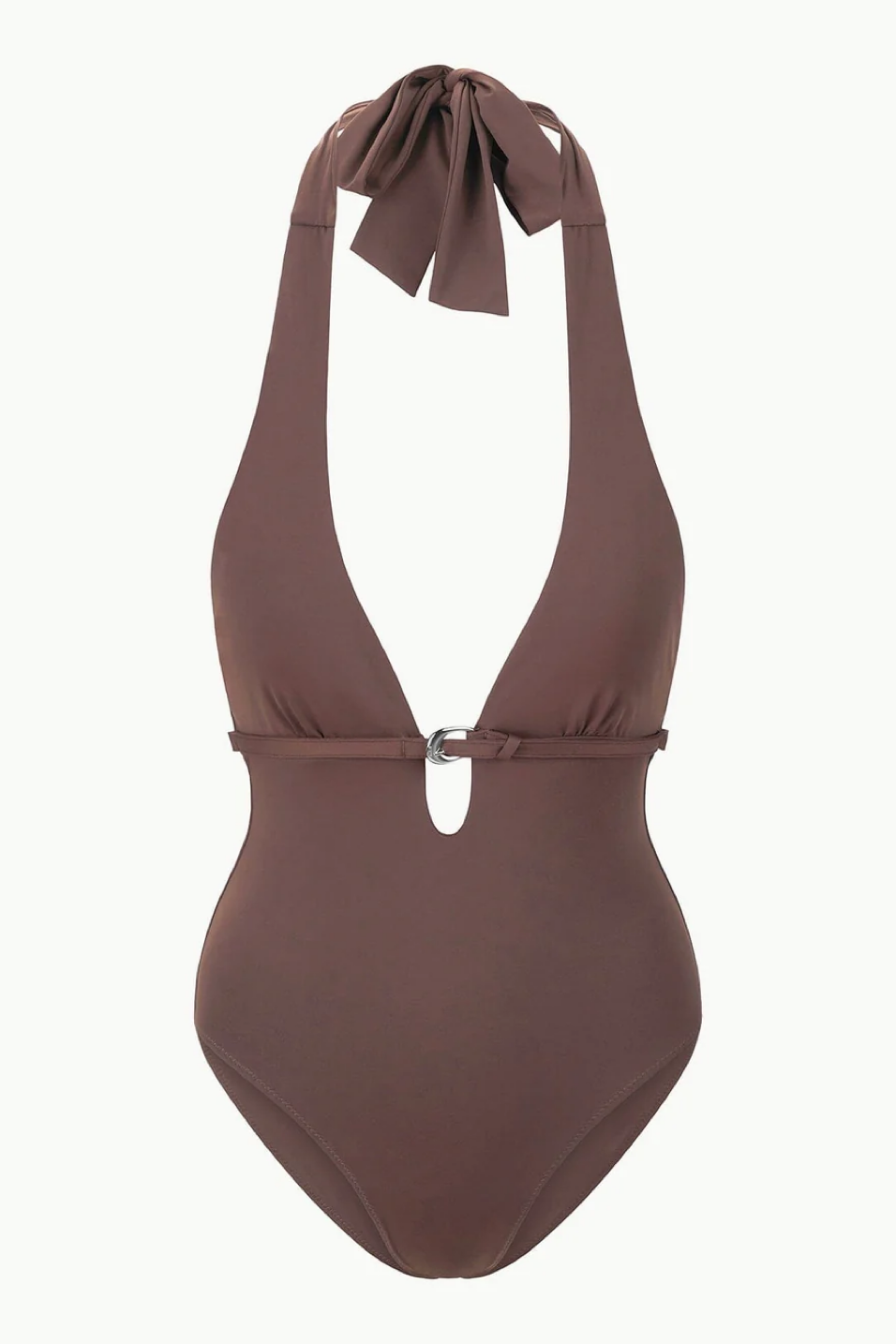 brown one piece bathing suit 
