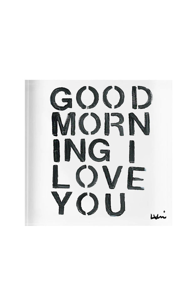 Image of the Kerri Rosenthal Good Morning I Love You Block front view