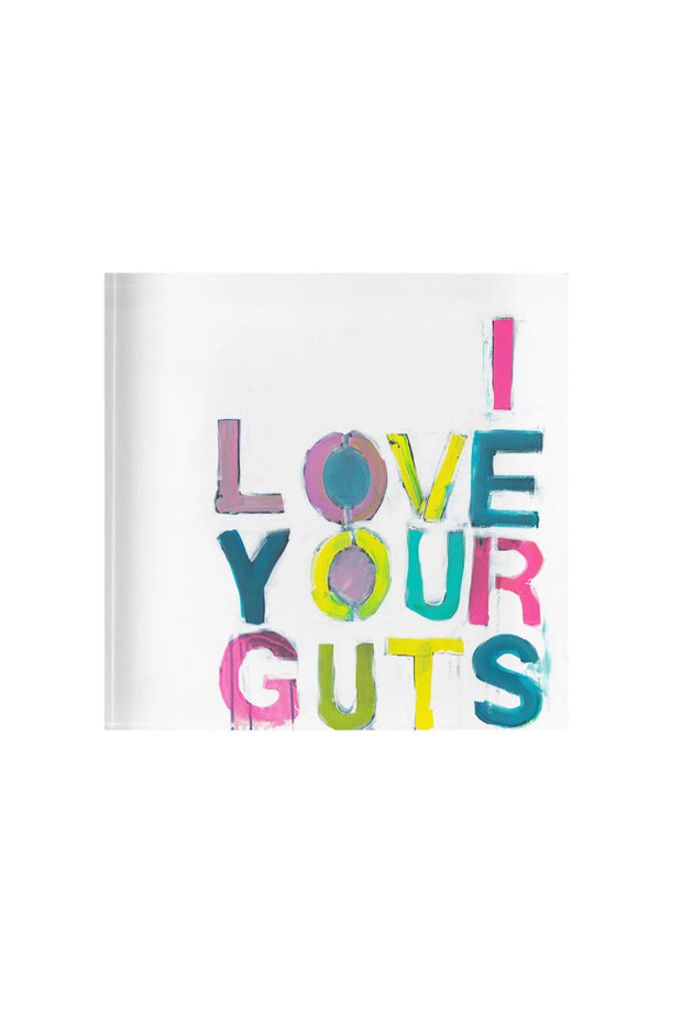 Image of the Kerri Rosenthal I Love Your Guts Block of Love front view