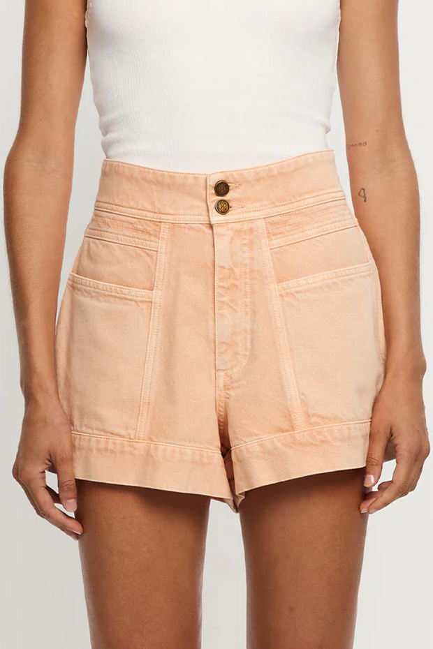 Image of Kivari Cameron denim short in peach