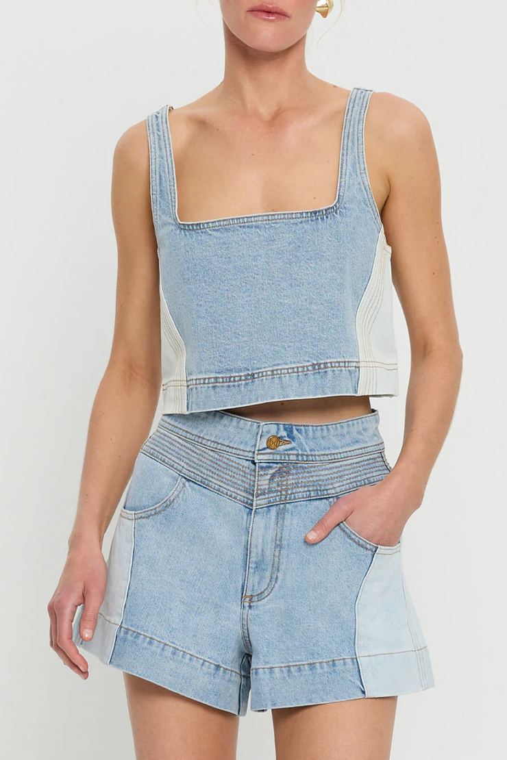 Image of Kivari Carla denim top